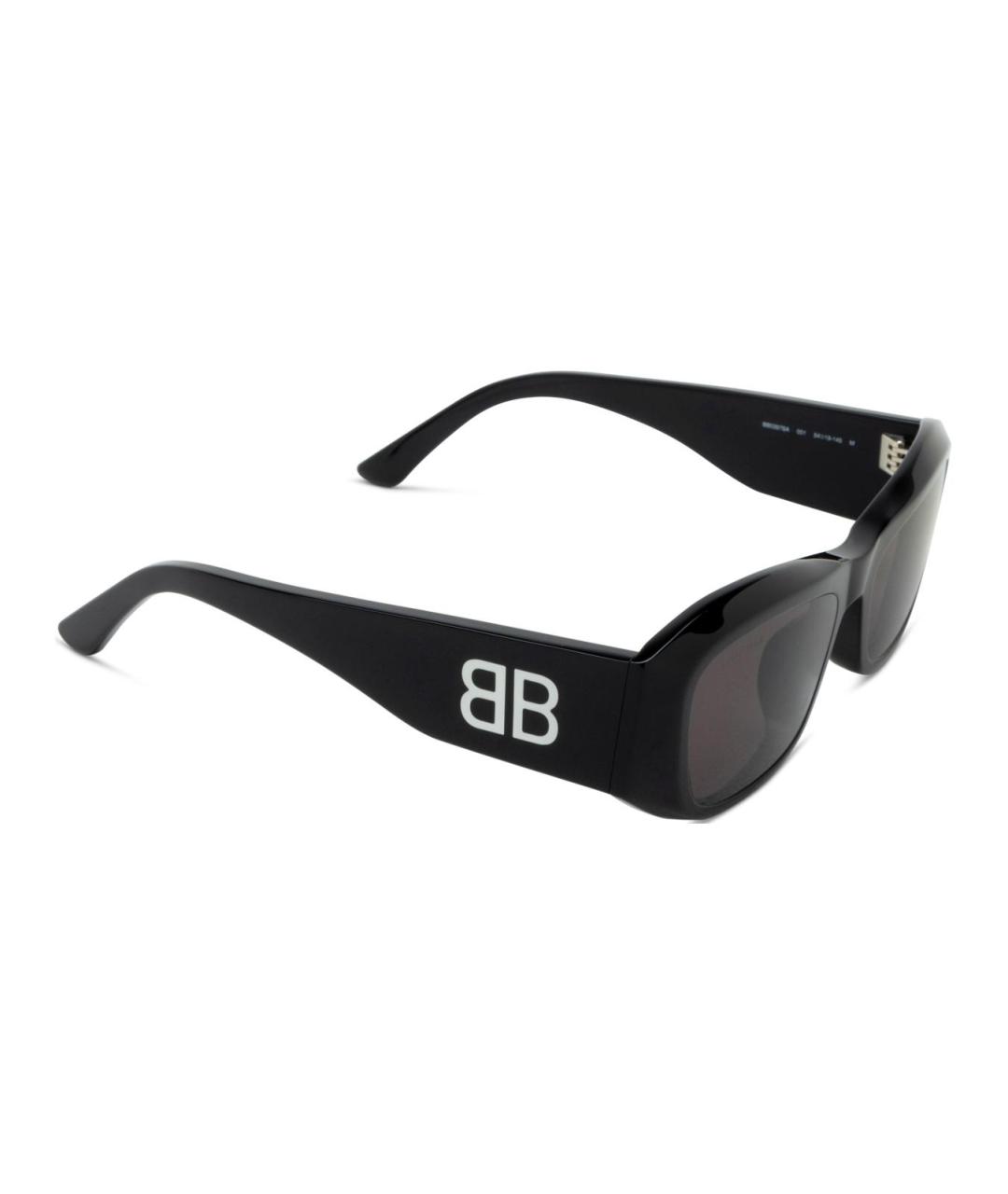 BALENCIAGA Черные пластиковые солнцезащитные очки, фото 2
