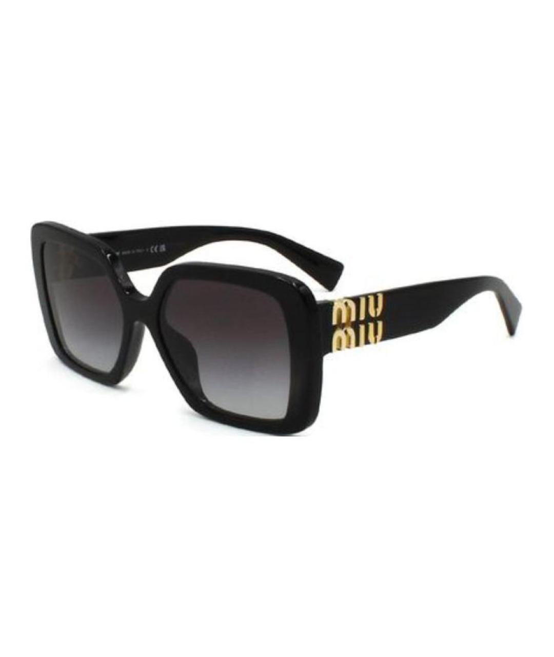 MIU MIU Черные пластиковые солнцезащитные очки, фото 1