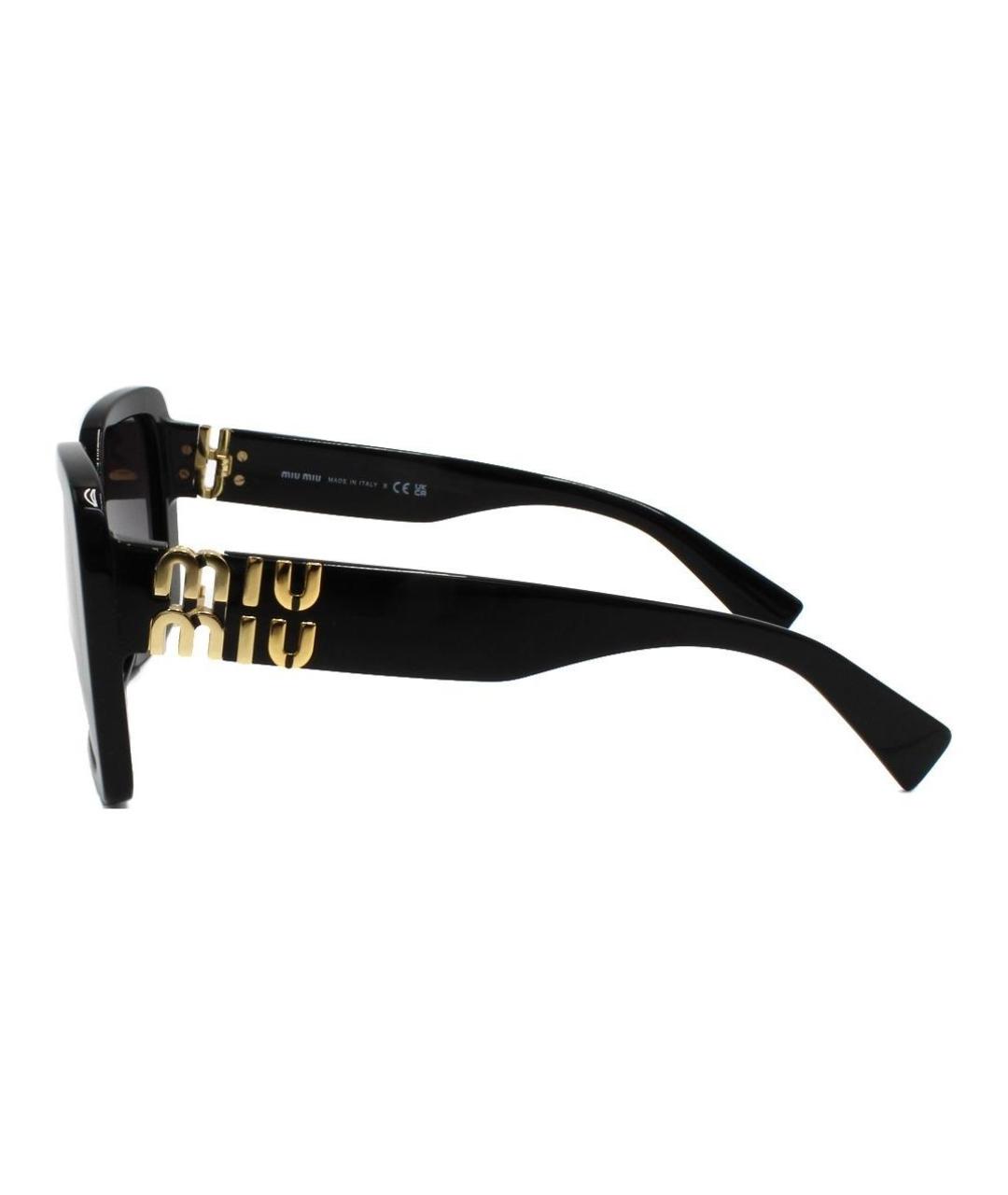 MIU MIU Черные пластиковые солнцезащитные очки, фото 3