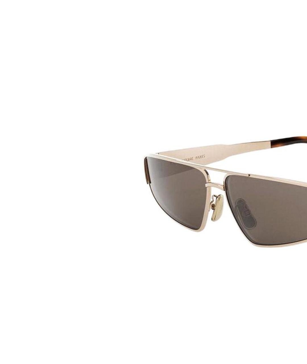 CELINE Золотые металлические солнцезащитные очки, фото 3