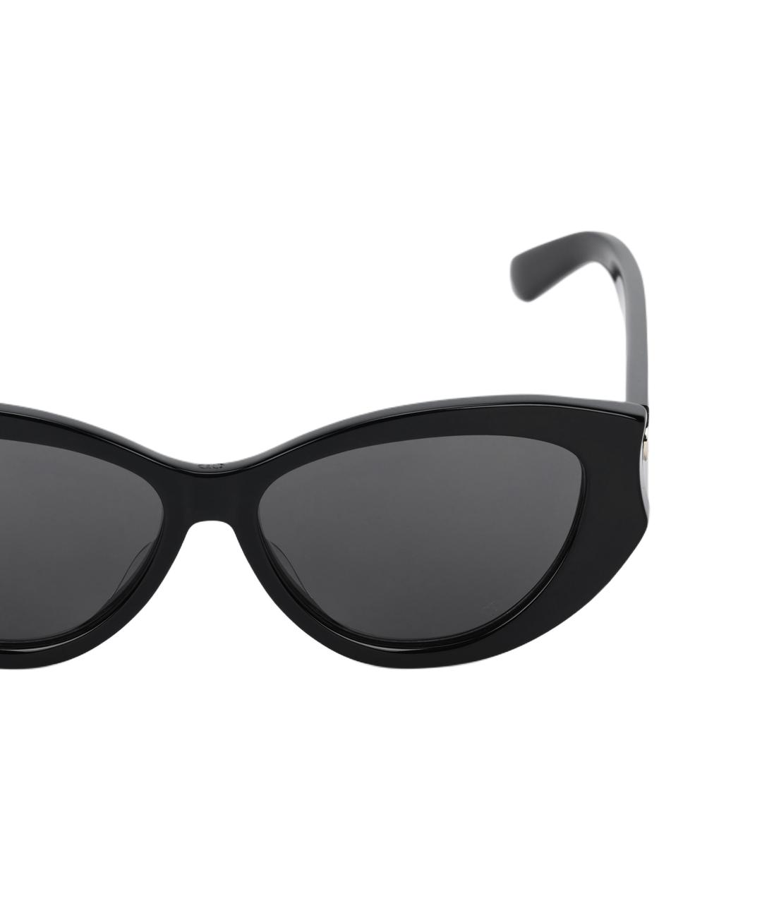CHRISTIAN DIOR Черные пластиковые солнцезащитные очки, фото 3
