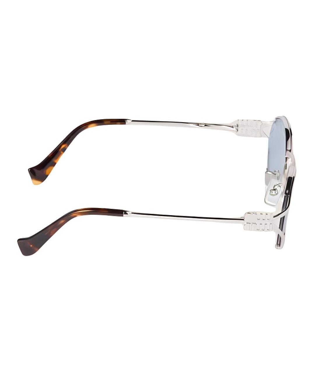 MIU MIU Серебряные металлические солнцезащитные очки, фото 3