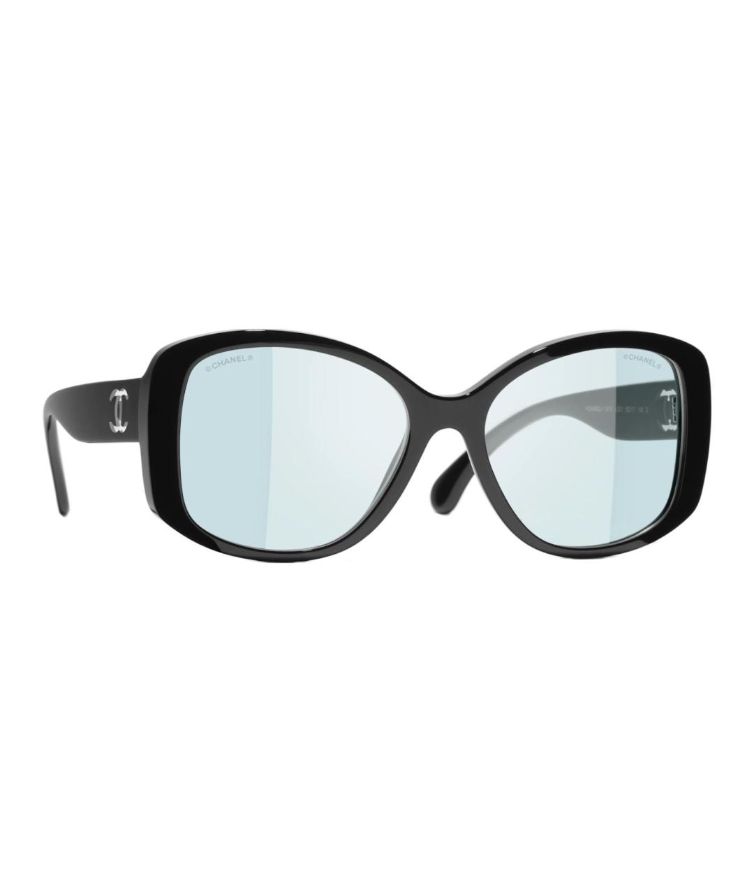 CHANEL Черные пластиковые солнцезащитные очки, фото 2