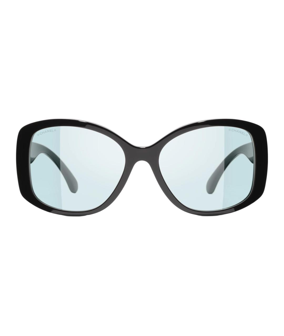 CHANEL Черные пластиковые солнцезащитные очки, фото 1