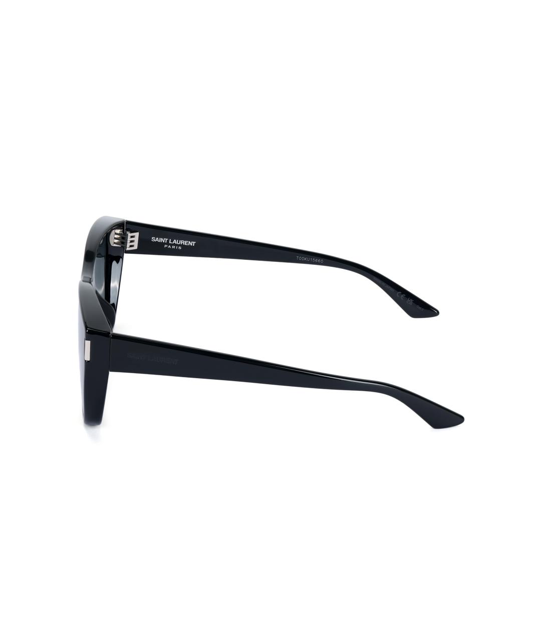 SAINT LAURENT Черные пластиковые солнцезащитные очки, фото 3