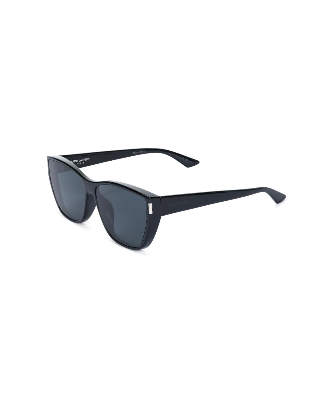 SAINT LAURENT Черные пластиковые солнцезащитные очки, фото 5