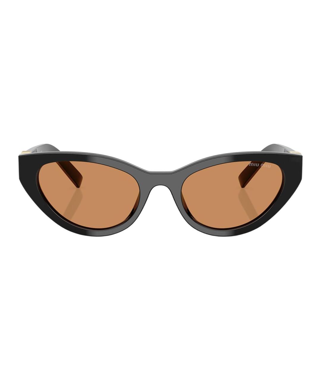 MIU MIU Черные пластиковые солнцезащитные очки, фото 2