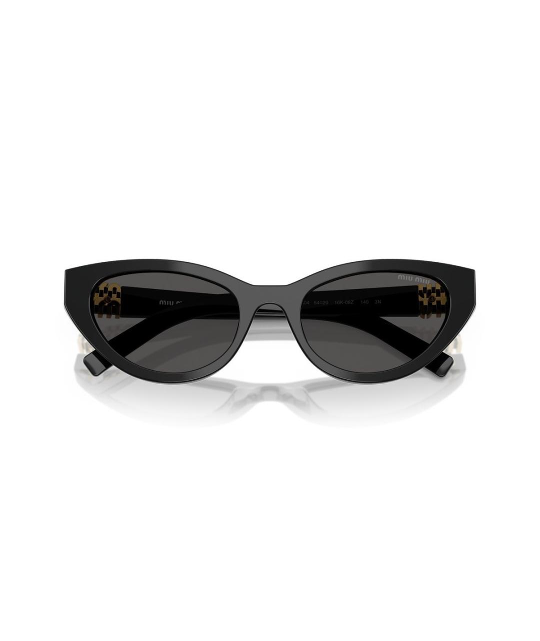 MIU MIU Черные пластиковые солнцезащитные очки, фото 2