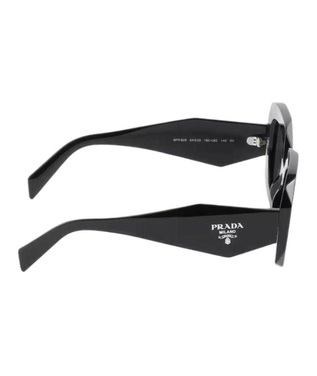 PRADA Черные пластиковые солнцезащитные очки, фото 3