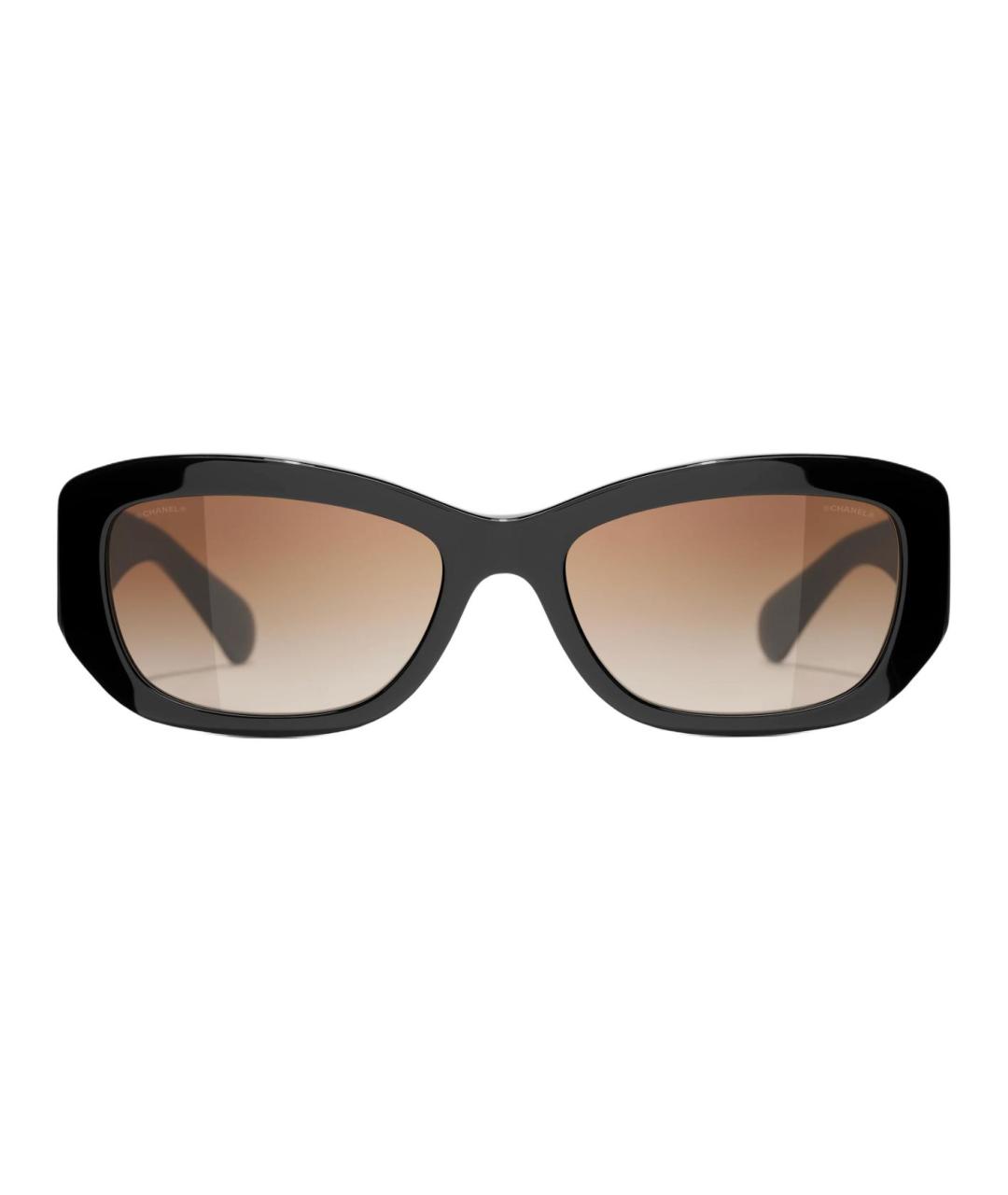 CHANEL Черные пластиковые солнцезащитные очки, фото 1