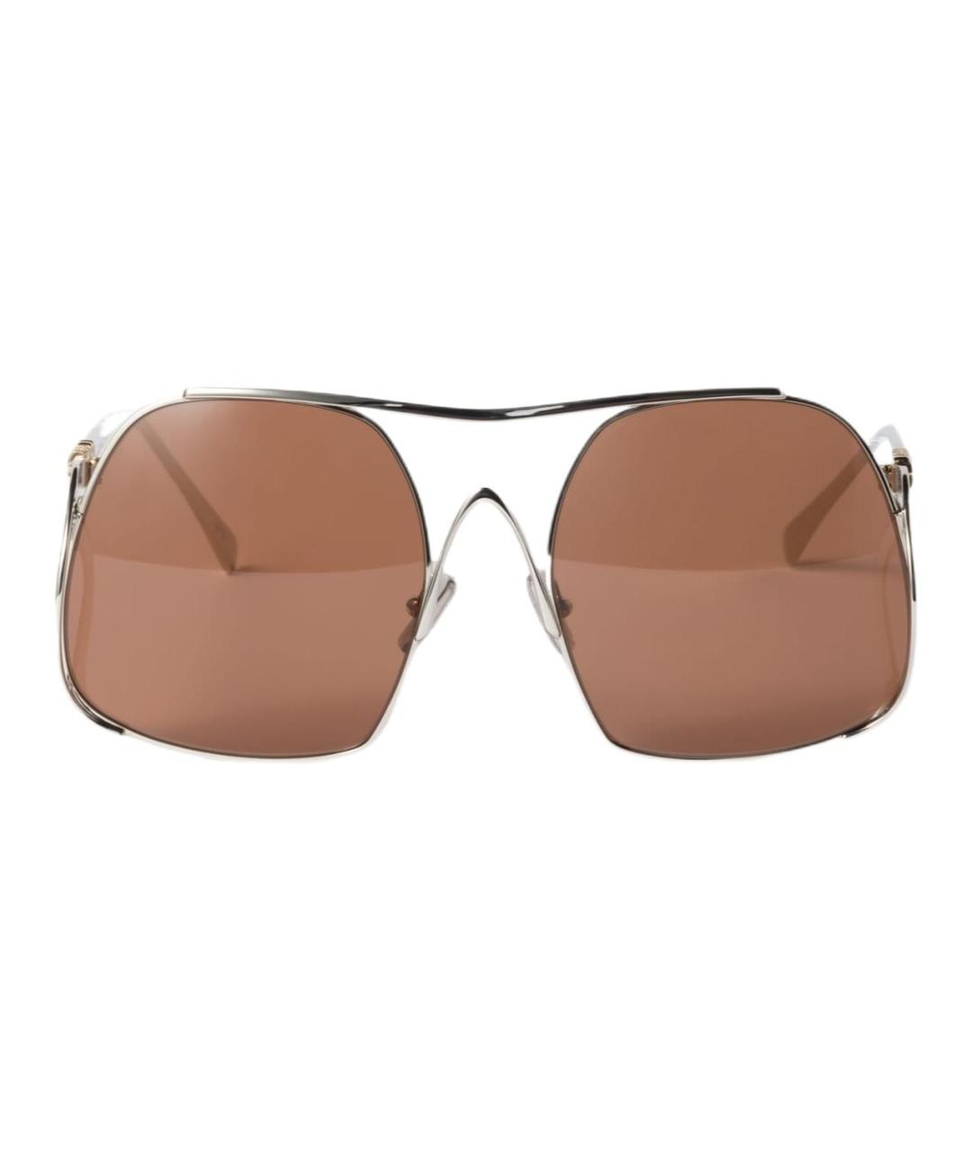 MIU MIU Серебряные металлические солнцезащитные очки, фото 2