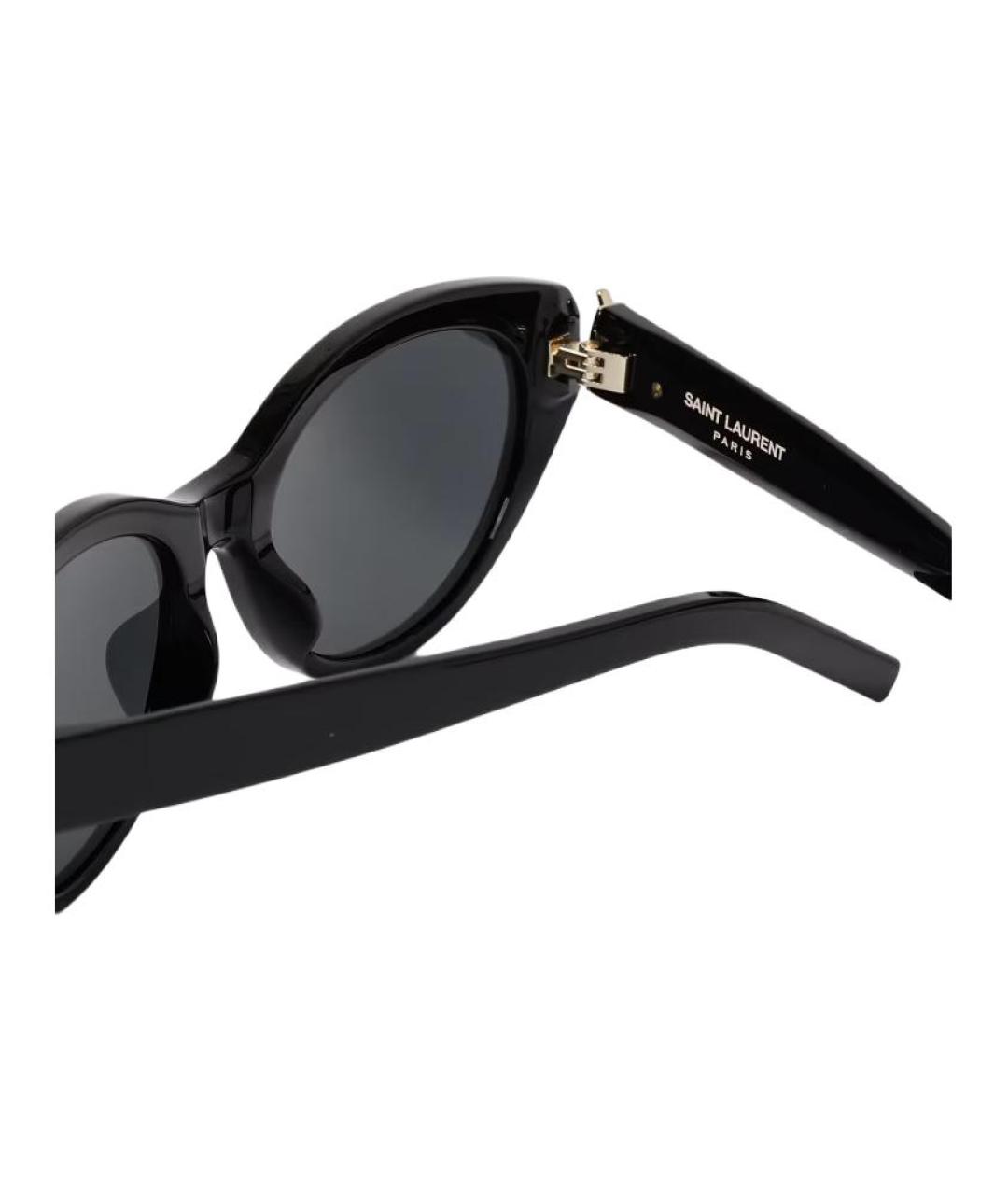 SAINT LAURENT Черные пластиковые солнцезащитные очки, фото 4