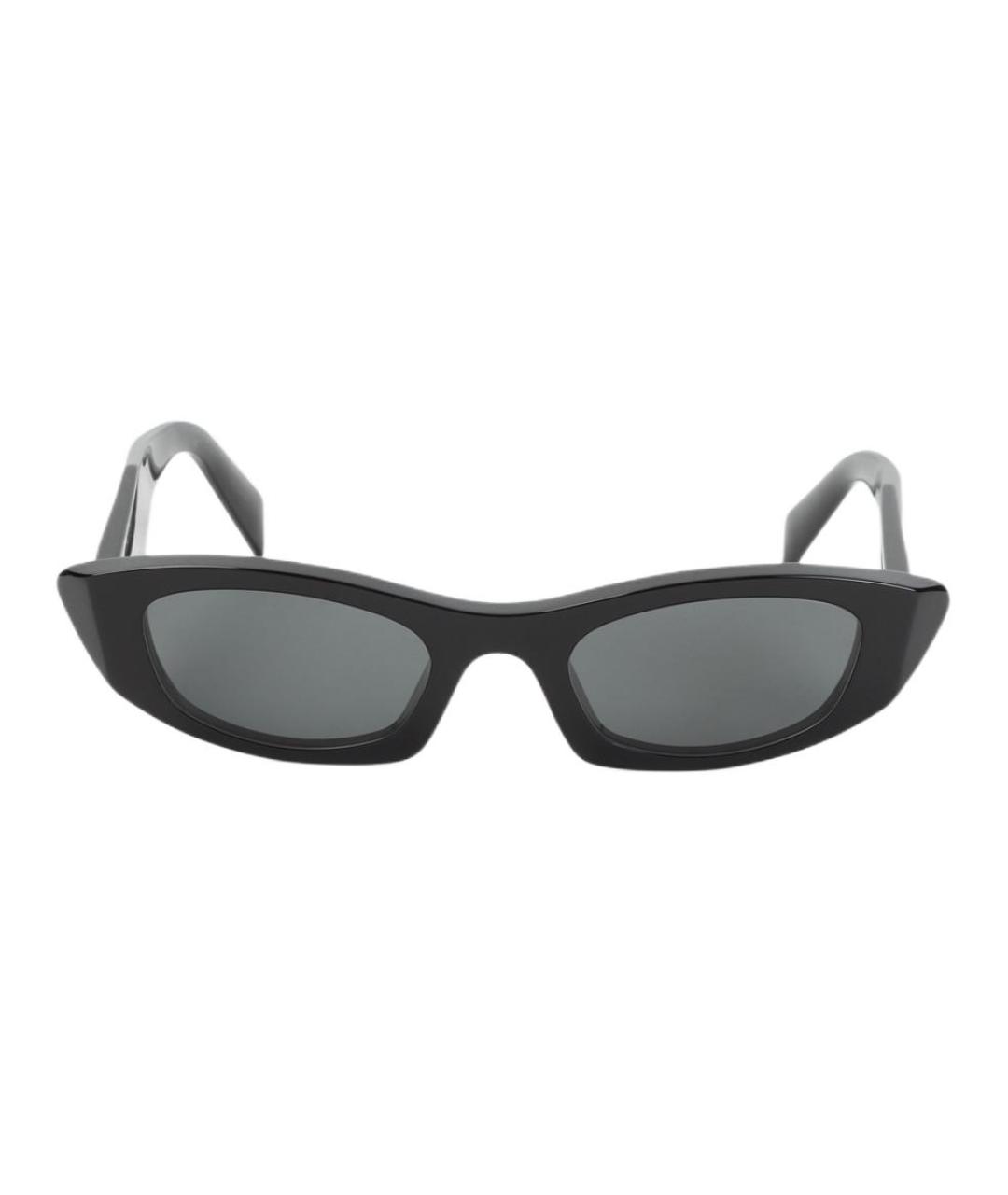PRADA Черные пластиковые солнцезащитные очки, фото 2