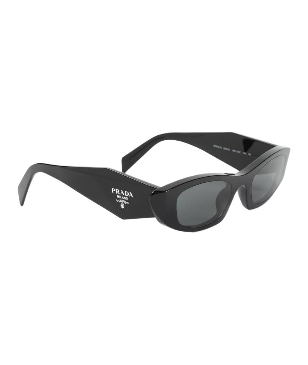 PRADA Черные пластиковые солнцезащитные очки, фото 3