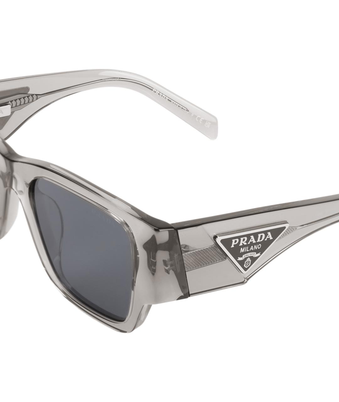 PRADA Серые пластиковые солнцезащитные очки, фото 4