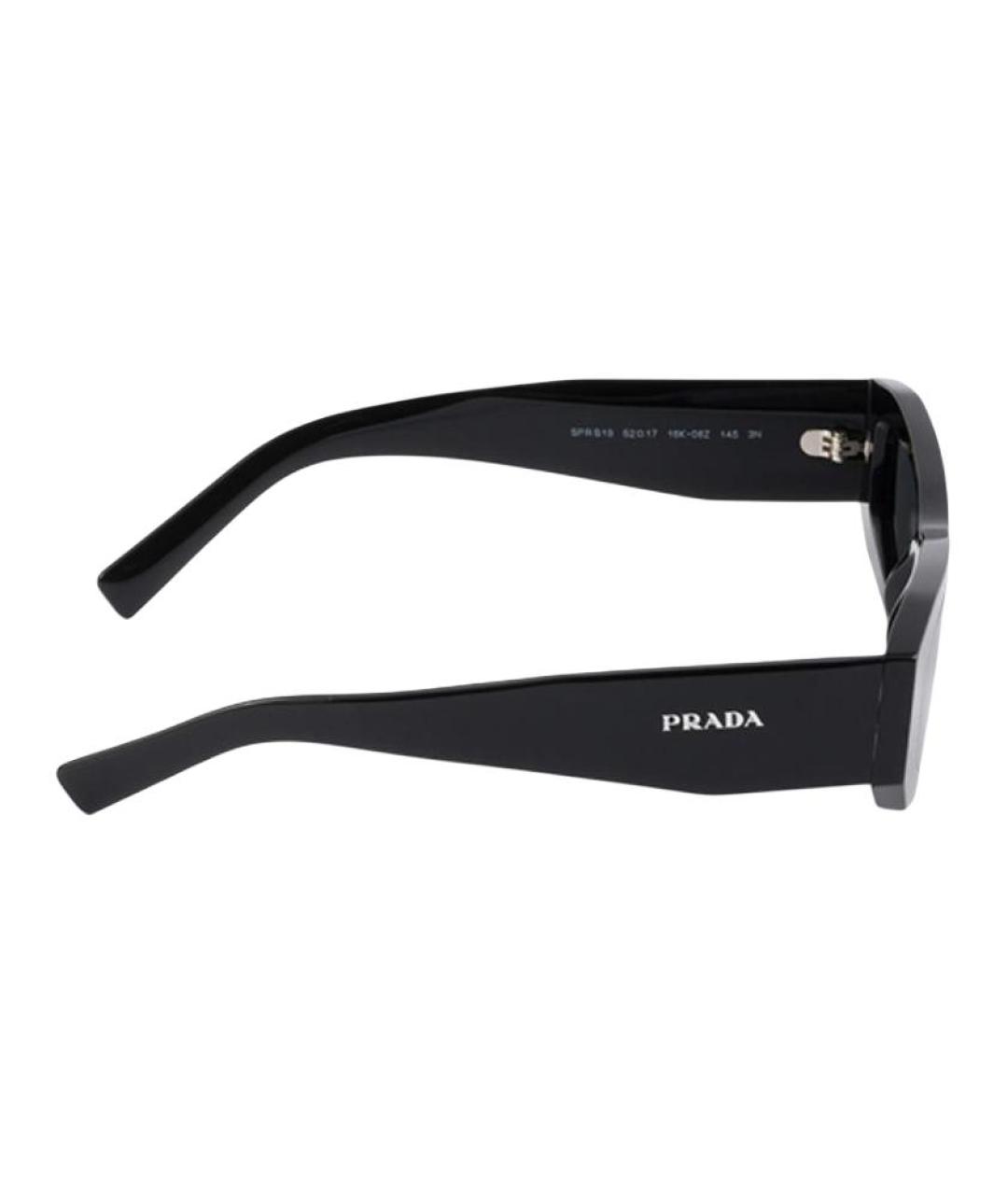 PRADA Черные пластиковые солнцезащитные очки, фото 3