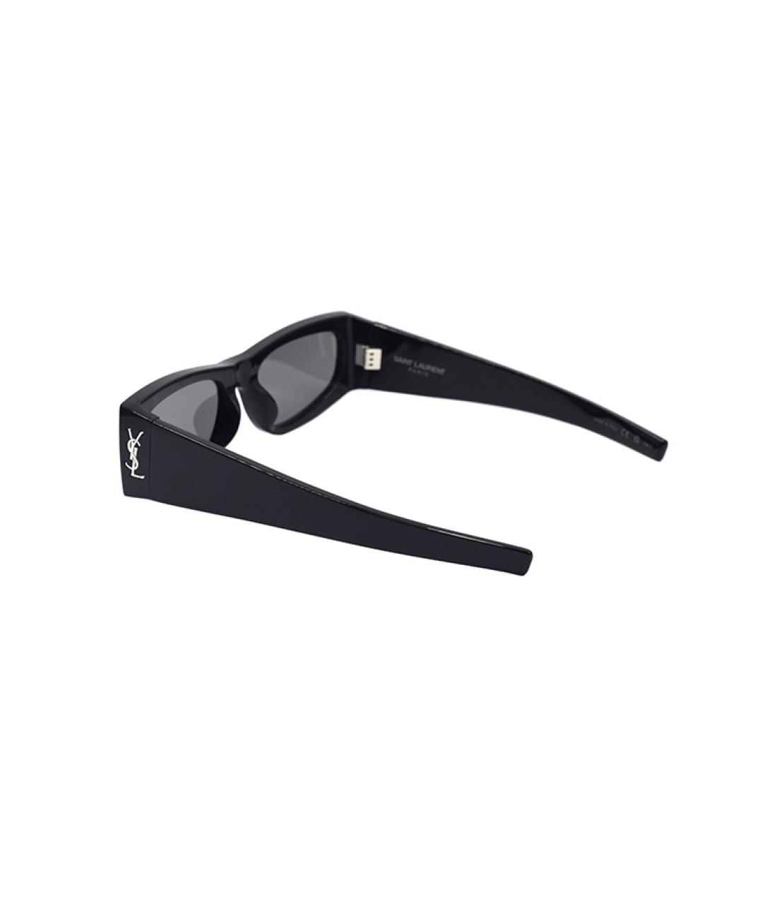 SAINT LAURENT Черные пластиковые солнцезащитные очки, фото 3