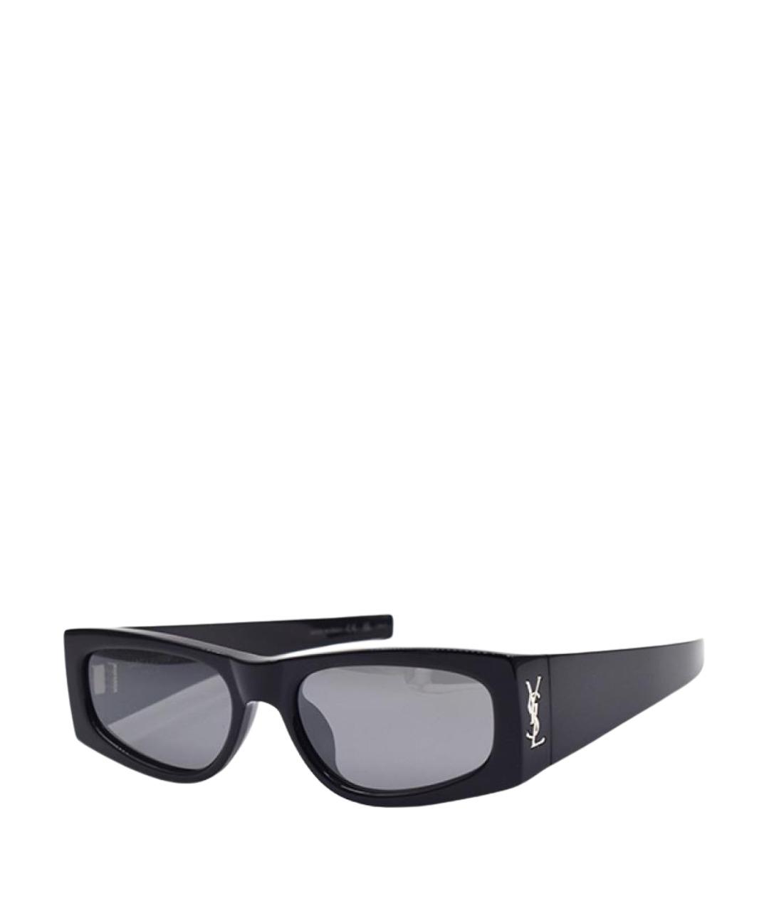 SAINT LAURENT Черные пластиковые солнцезащитные очки, фото 1