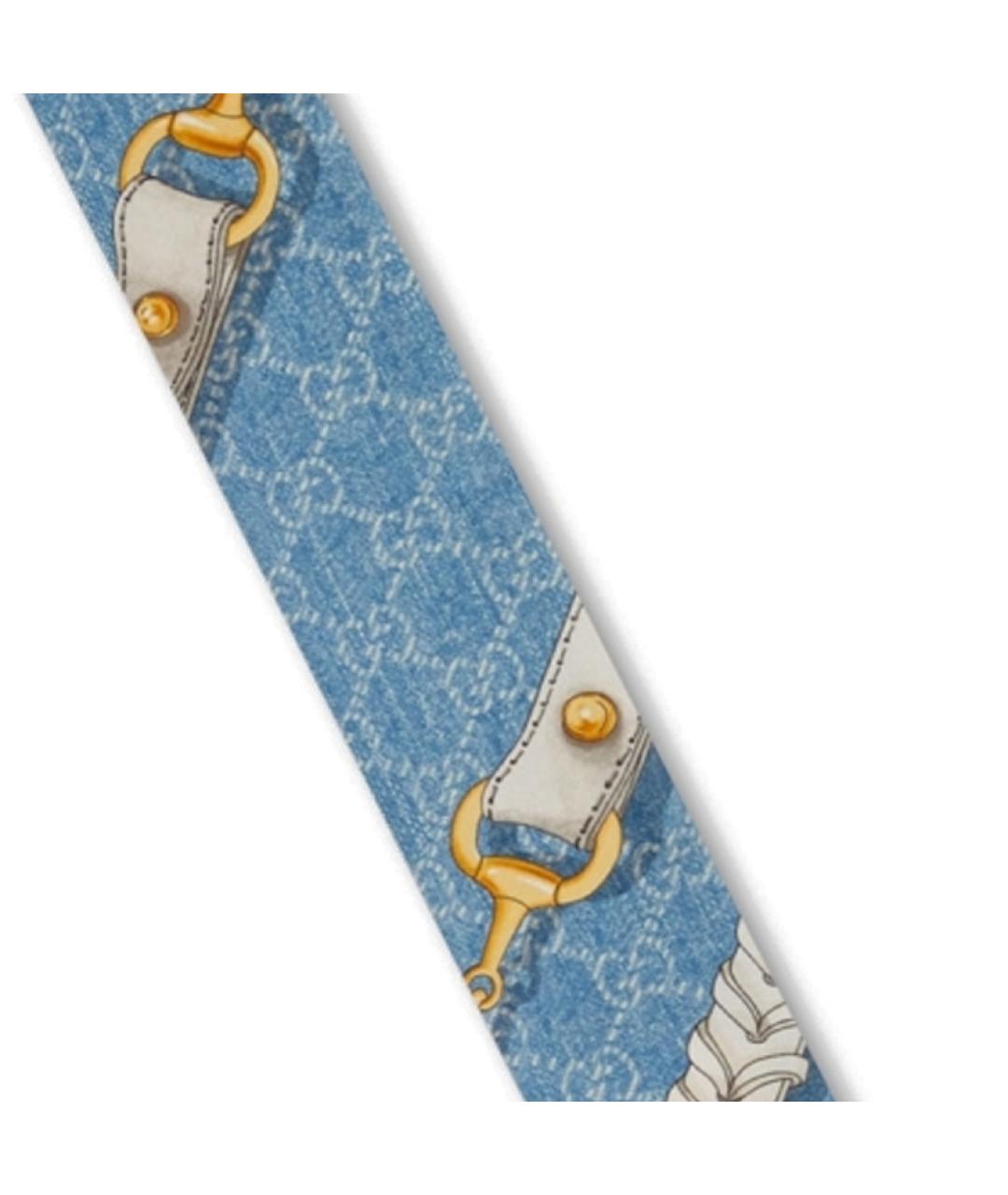GUCCI Синий шарф, фото 3