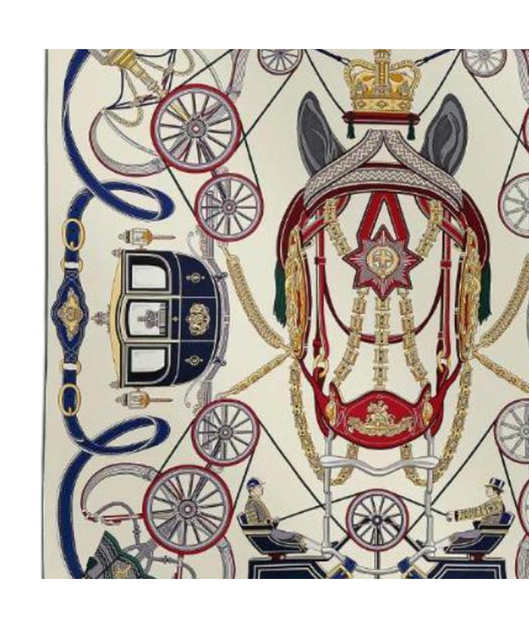 HERMES Мульти шелковый шарф, фото 2