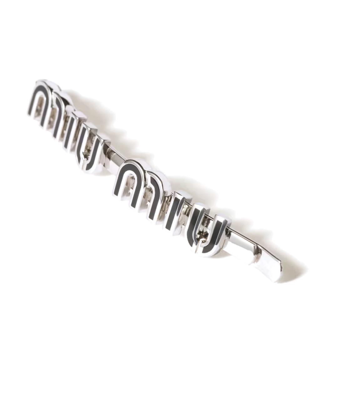 MIU MIU Черная заколка, фото 2