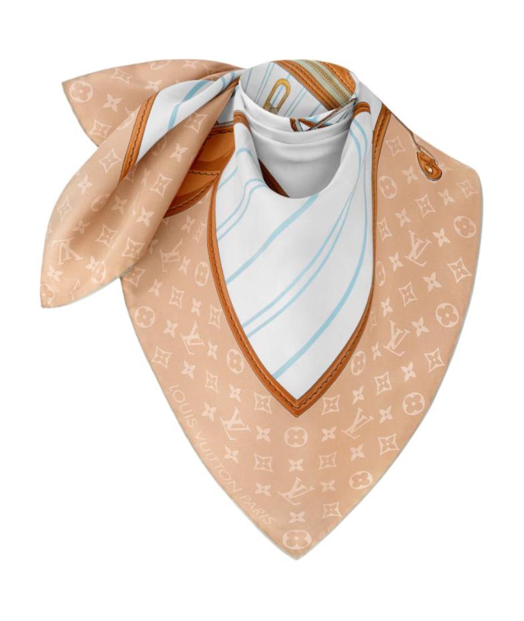 LOUIS VUITTON Мульти шелковый шарф, фото 1