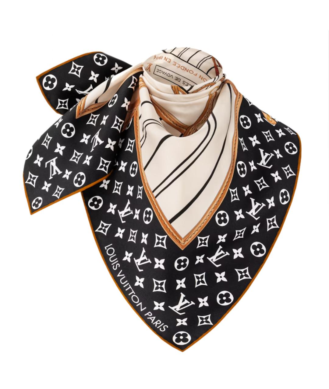 LOUIS VUITTON Черный шарф, фото 2