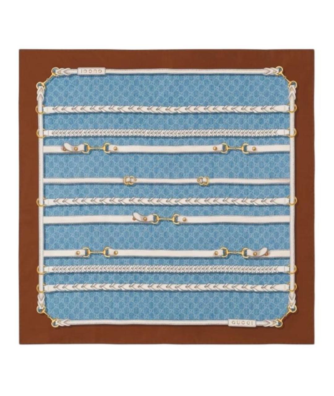 GUCCI Мульти шелковый шарф, фото 1