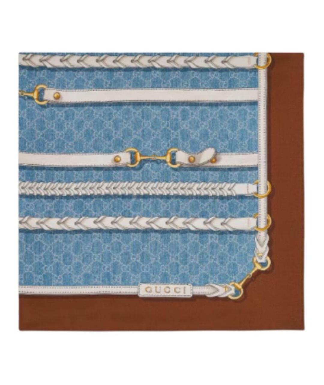 GUCCI Мульти шелковый шарф, фото 2