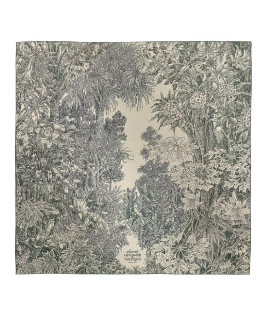 HERMES Серый кашемировый шарф, фото 1