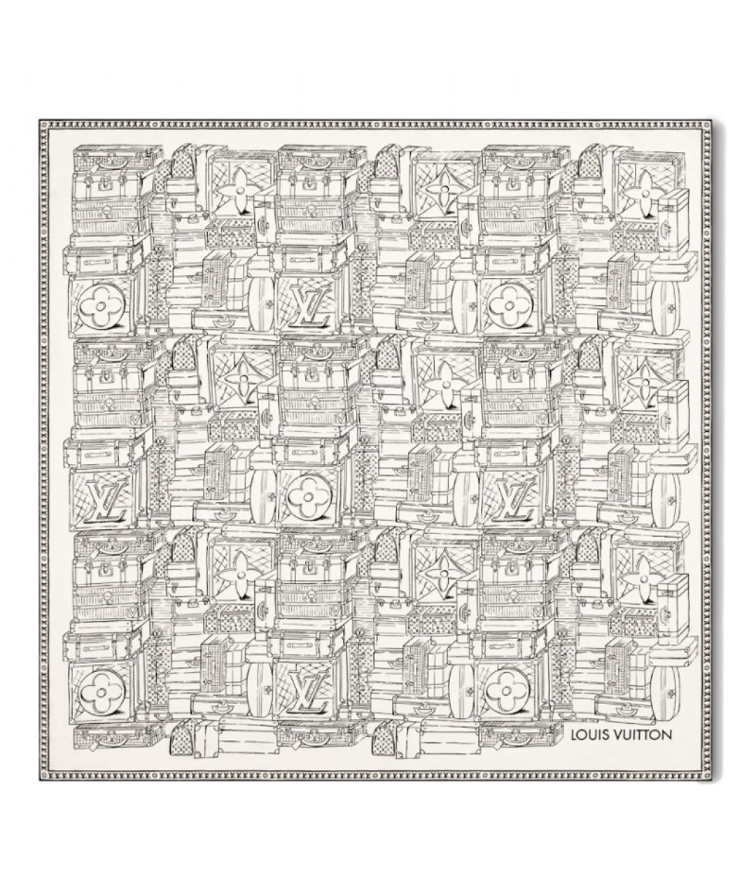 LOUIS VUITTON Белый шарф, фото 1