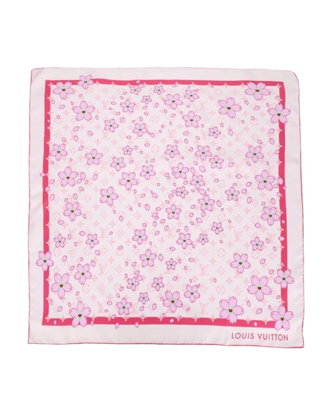 LOUIS VUITTON Розовый шарф, фото 1