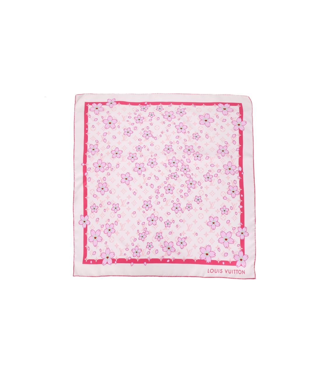 LOUIS VUITTON Розовый шарф, фото 3