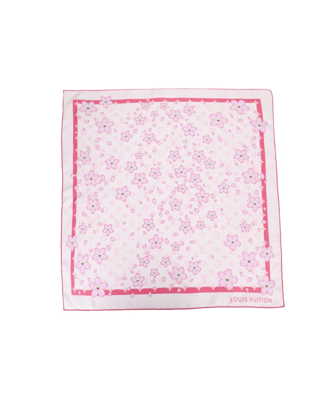 LOUIS VUITTON Розовый шарф, фото 2