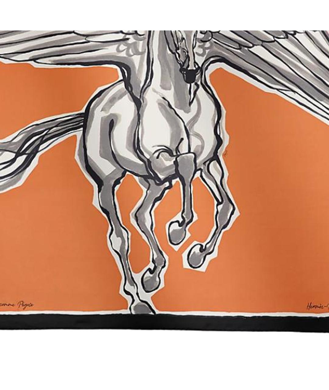 HERMES Мульти шелковый шарф, фото 2