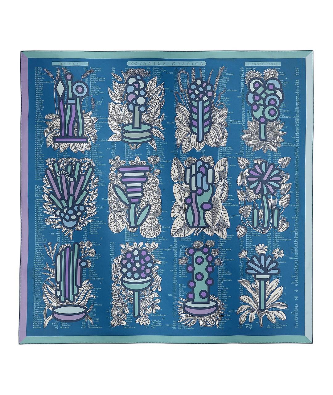 HERMES Мульти шелковый шарф, фото 1