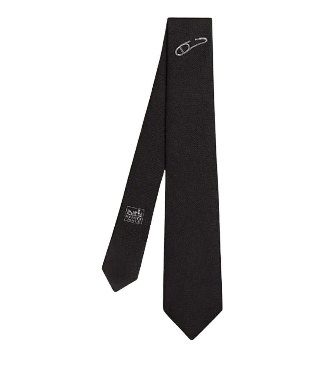 HERMES Черный галстук, фото 1