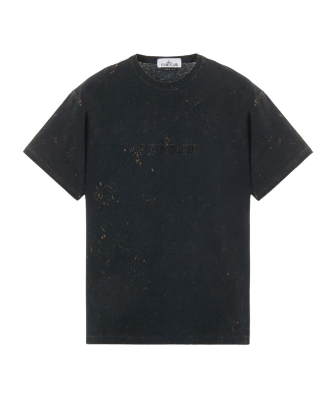 STONE ISLAND Черная футболка, фото 1