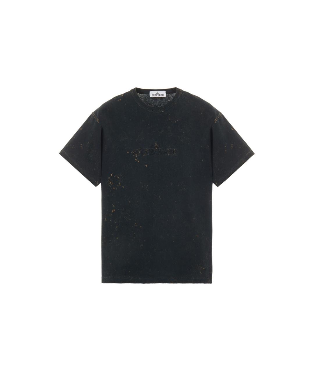 STONE ISLAND Черная футболка, фото 5