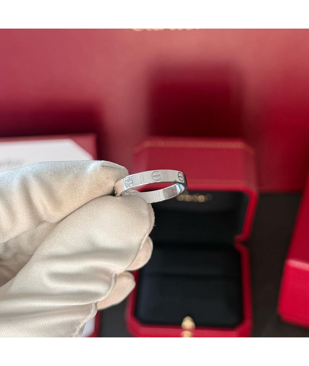 CARTIER Антрацитовое кольцо из белого золота, фото 5