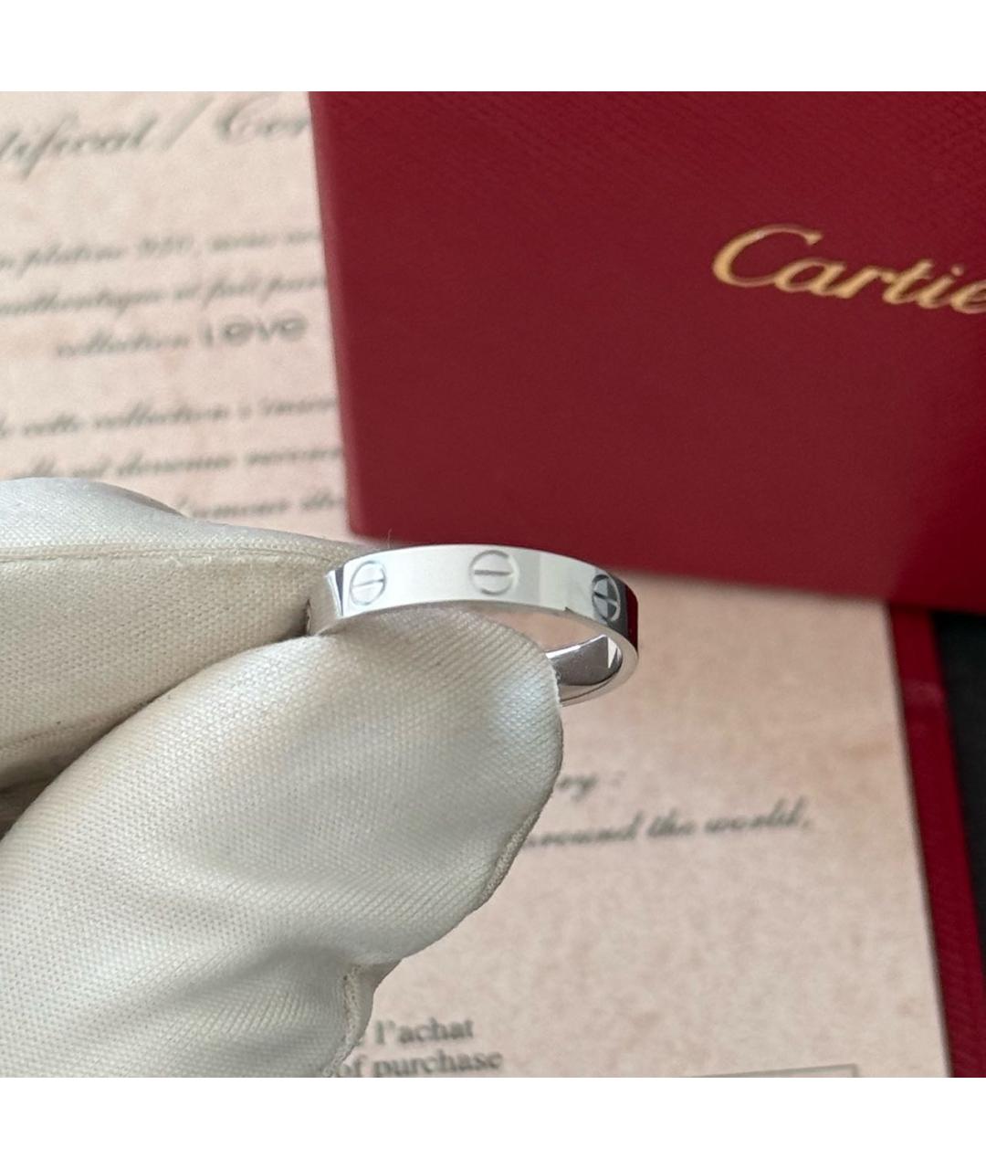 CARTIER Антрацитовое кольцо из белого золота, фото 7