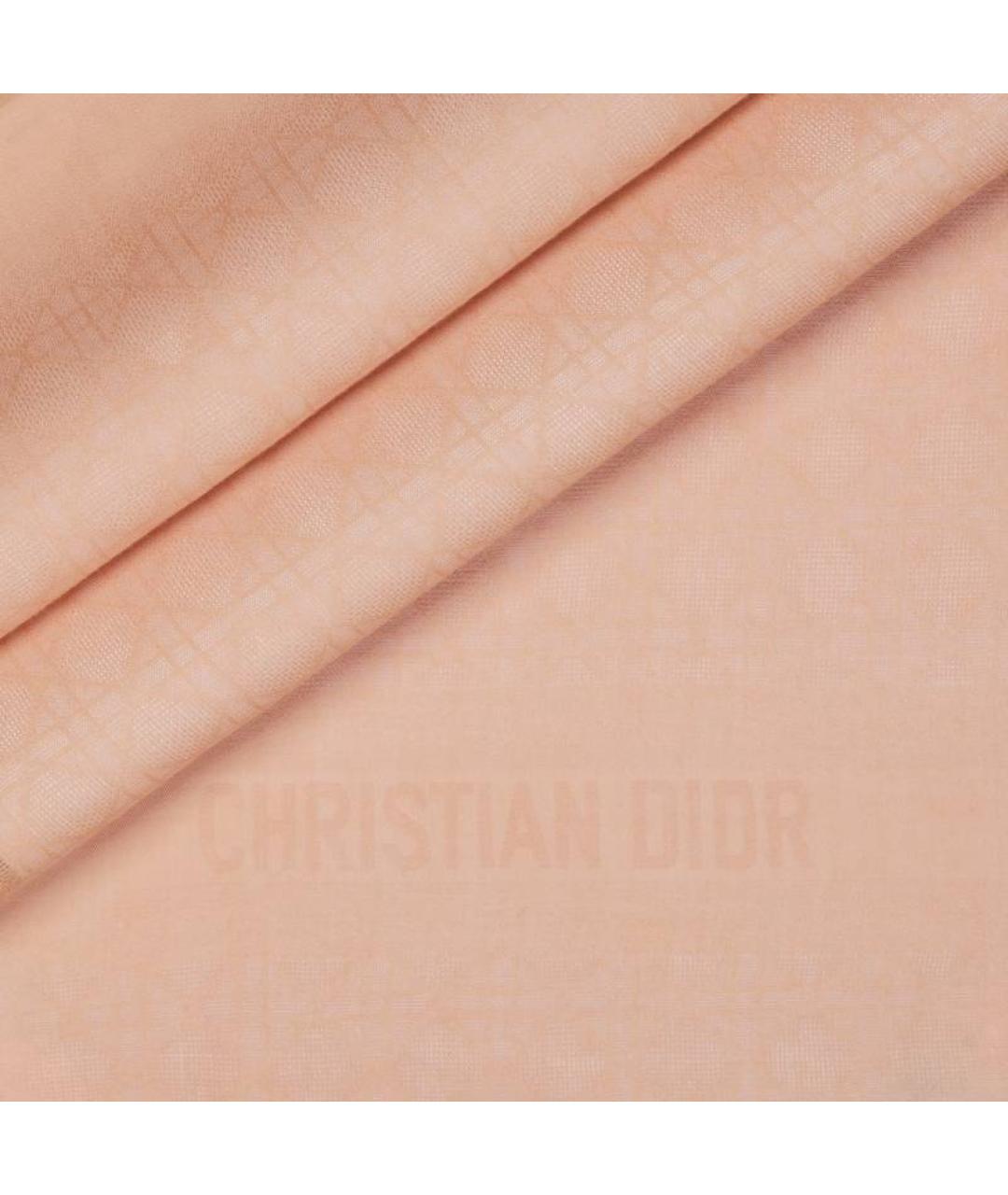 CHRISTIAN DIOR Оранжевый кашемировый шарф, фото 2