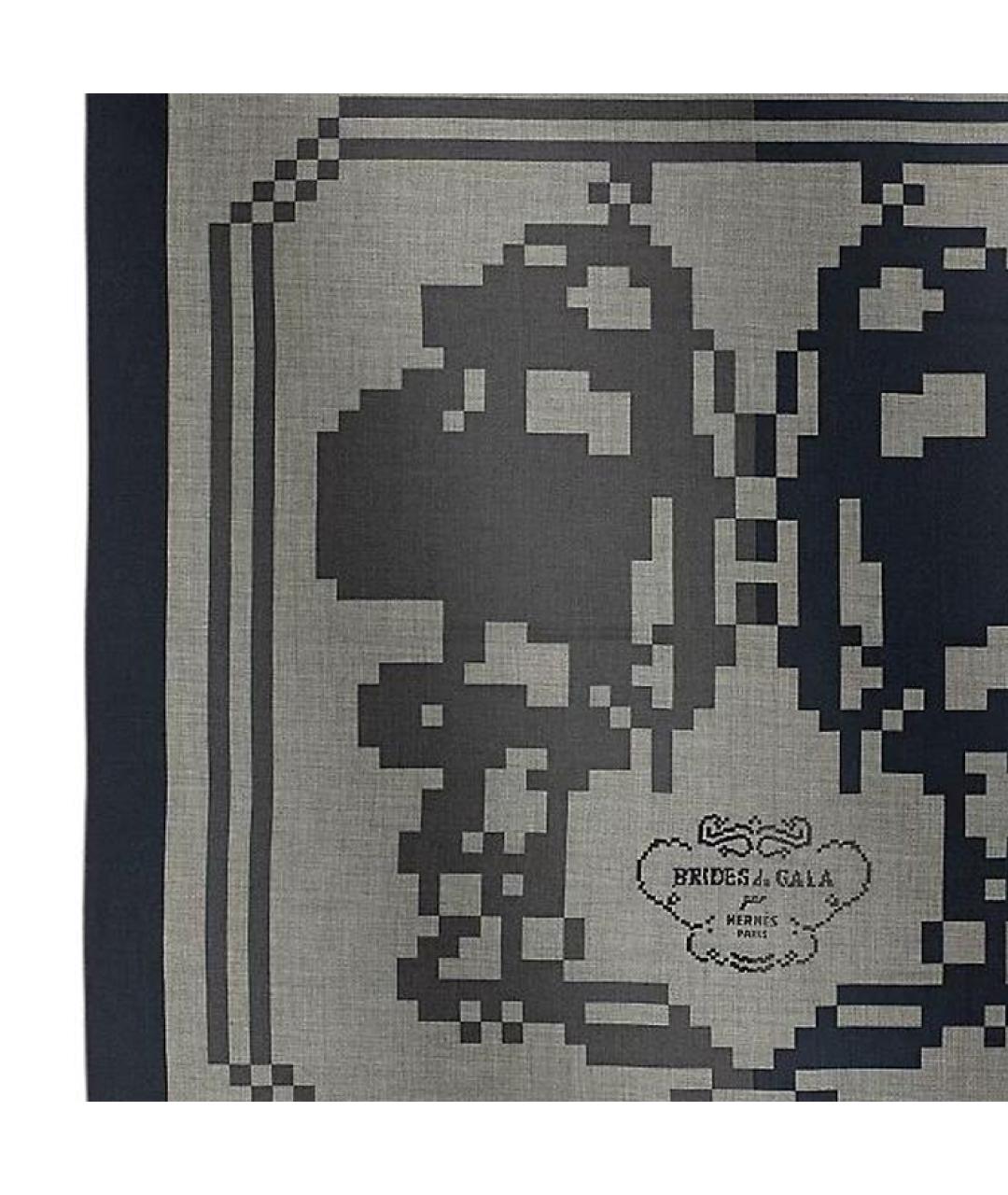 HERMES Мульти кашемировый шарф, фото 2