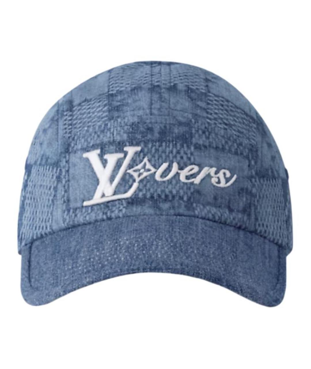 LOUIS VUITTON Синяя хлопковая кепка/бейсболка, фото 2