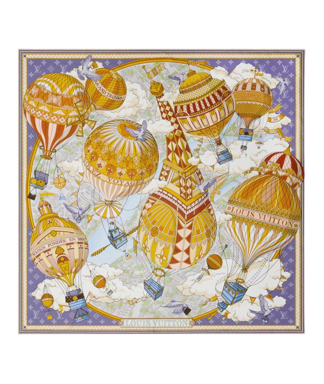 LOUIS VUITTON Фиолетовый шарф, фото 1