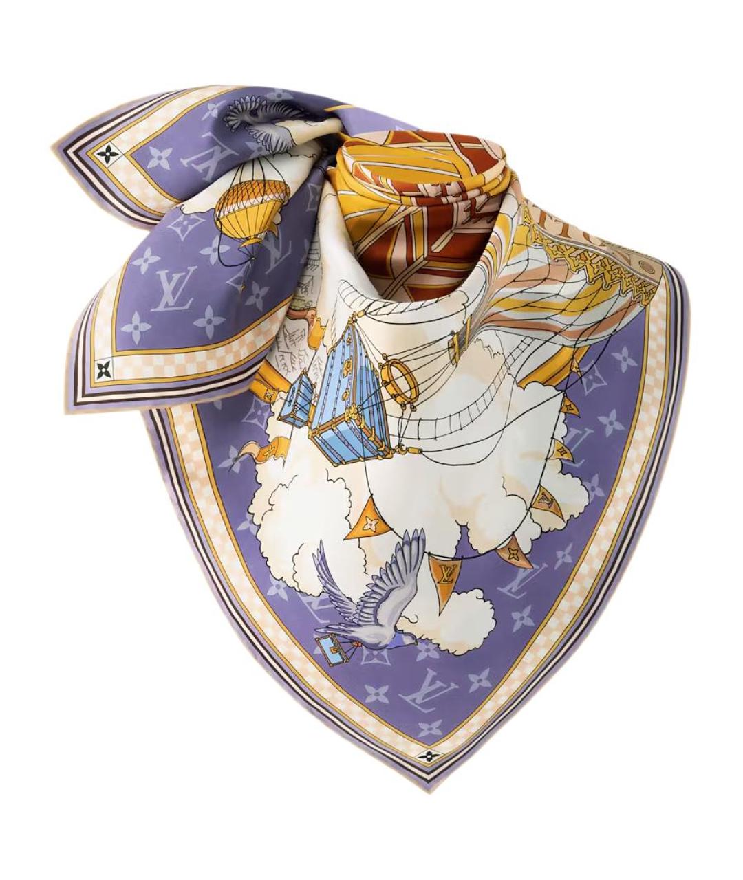 LOUIS VUITTON Фиолетовый шарф, фото 2