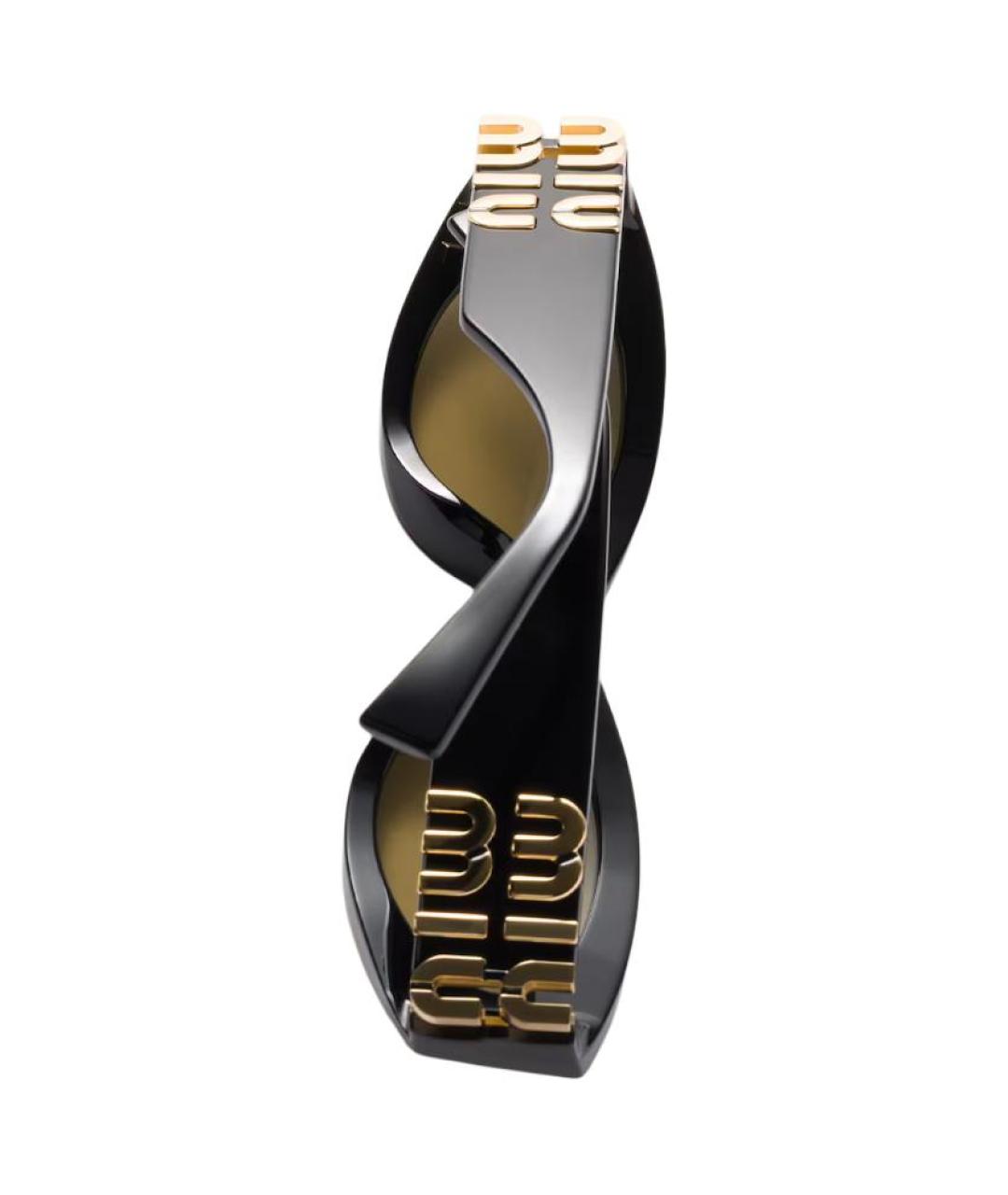 MIU MIU Черные пластиковые солнцезащитные очки, фото 4