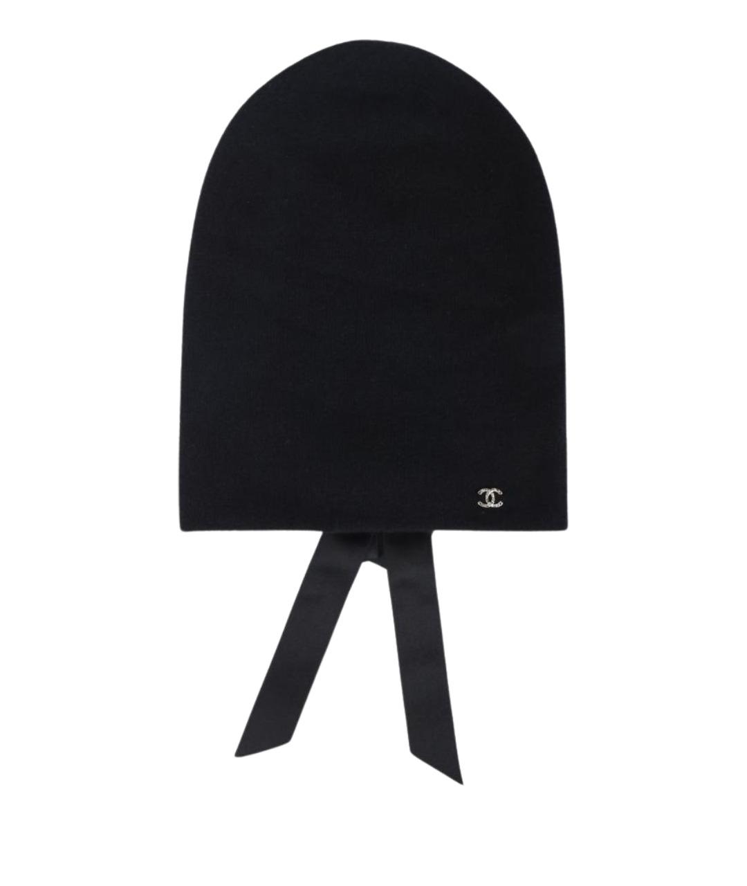 CHANEL Черная кашемировая шапка, фото 1