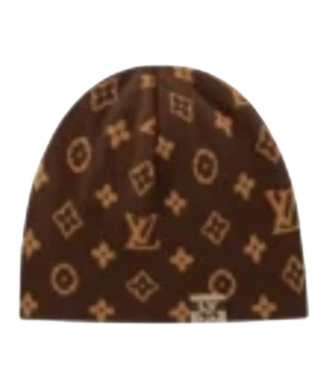 LOUIS VUITTON Коричневая шапка, фото 2