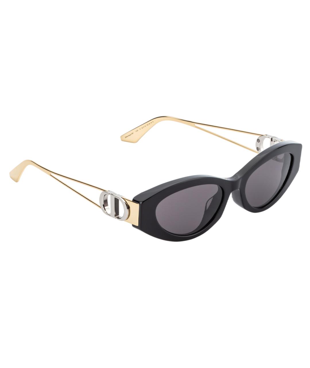 CHRISTIAN DIOR Черные металлические солнцезащитные очки, фото 2